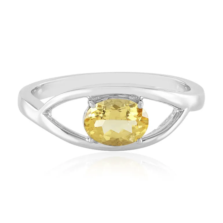 Gelber Beryll-Silberring