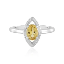 Gelber Beryll-Silberring