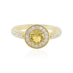 Gelber Beryll-Silberring