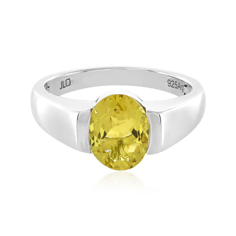 Gelber Beryll-Silberring