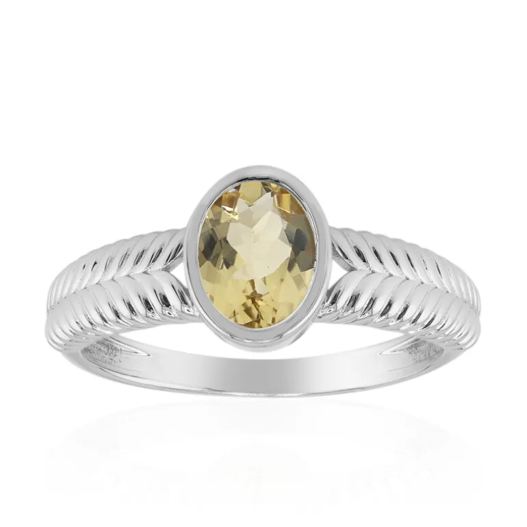 Gelber Beryll-Silberring