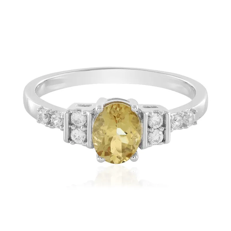 Gelber Beryll-Silberring