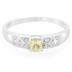 Gelber Beryll-Silberring