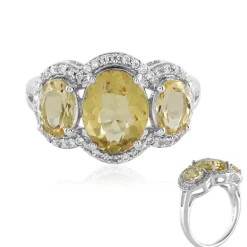 Gelber Beryll-Silberring