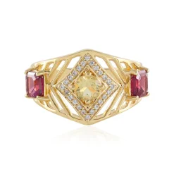 Gelber Beryll-Silberring