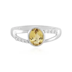 Gelber Beryll-Silberring