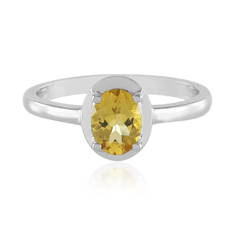 Gelber Beryll-Silberring