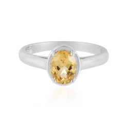 Gelber Beryll-Silberring