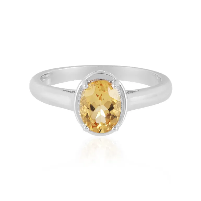 Gelber Beryll-Silberring