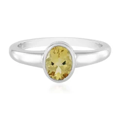 Gelber Beryll-Silberring