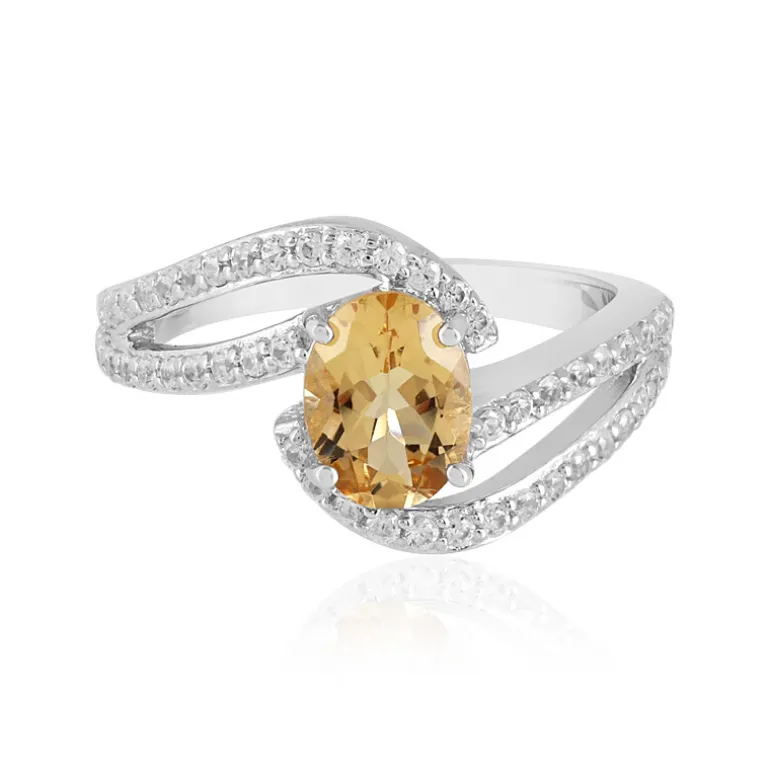 Gelber Beryll-Silberring