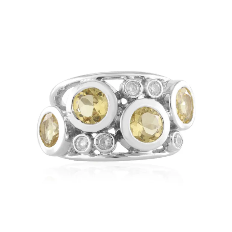 Gelber Beryll-Silberring