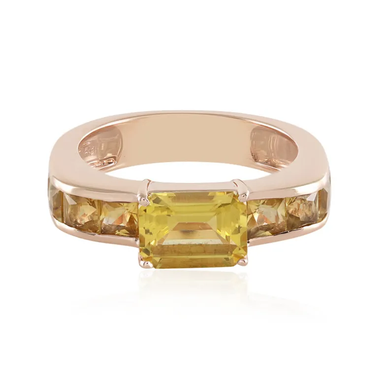 Gelber Beryll-Silberring