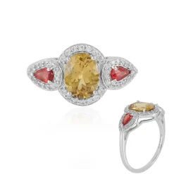 Gelber Beryll-Silberring