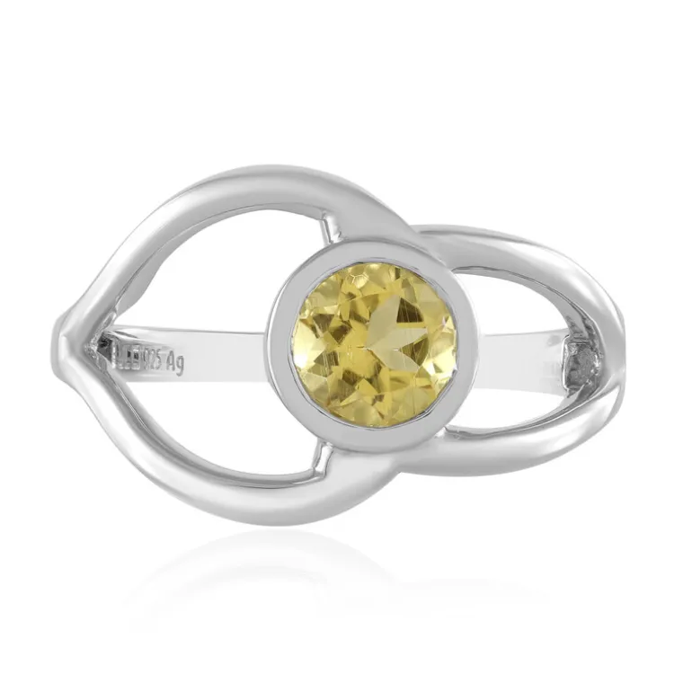 Gelber Beryll-Silberring