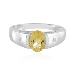 Gelber Beryll-Silberring