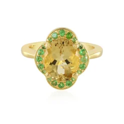 Gelber Beryll-Silberring