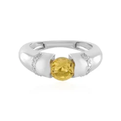 Gelber Beryll-Silberring