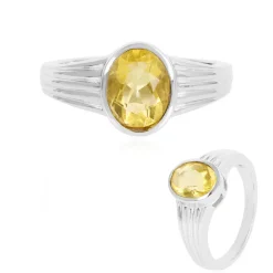 Gelber Fluorit-Silberring