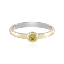 Gelber I2 Brillant-Goldring
