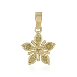 Gelber I3 Brillant-Silberanhänger