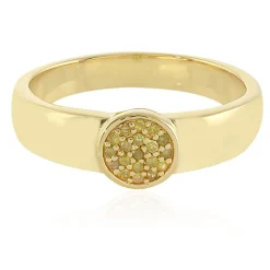 Gelber I Diamant-Silberring