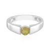 Gelber Madagaskar-Saphir-Silberring