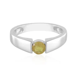 Gelber Madagaskar-Saphir-Silberring