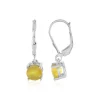 Gelber Madagaskar-Saphir-Silberohrringe