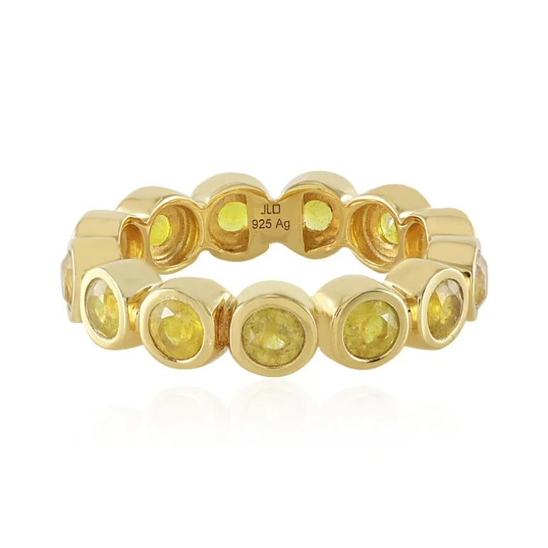 Gelber Madagaskar-Saphir-Silberring