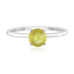 Gelber Saphir-Platinring