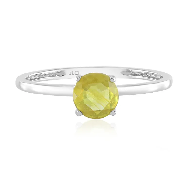 Gelber Saphir-Platinring