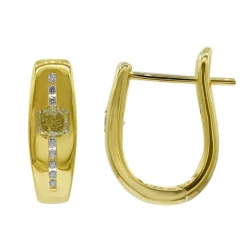 Gelber SI2 Argyle-Diamant-Goldohrringe (Mark Tremonti)