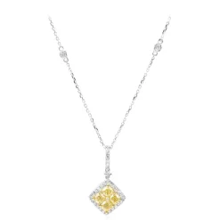 Gelber SI2 Brillant-Goldhalskette (CIRARI)