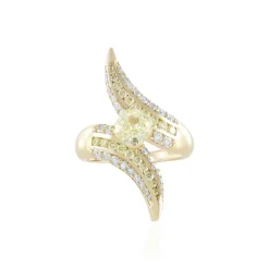 Gelber SI1 Brillant-Goldring (de Melo)