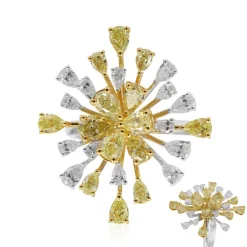 Gelber SI2 Brillant-Goldring (CIRARI)