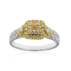 Gelber SI2 Brillant-Goldring (CIRARI)