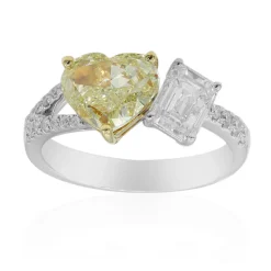 Gelber SI2 Brillant-Goldring (CIRARI)