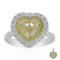 Gelber SI2 Brillant-Goldring/-anhänger (CIRARI)