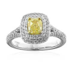 Gelber SI2 Brillant-Platinring (CIRARI)