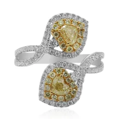 Gelber SI2 Diamant-Goldring (CIRARI)