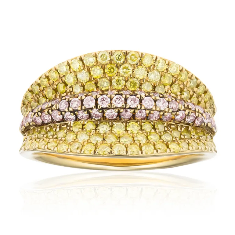 Gelber SI2 Diamant-Goldring (CIRARI)