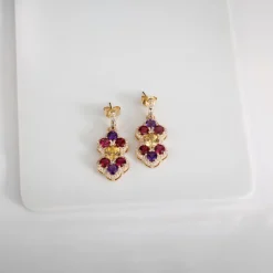 Gelber Zirkon-Goldohrringe (Adela Gold)