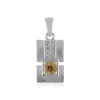 Gelber Zirkon-Silberanhänger