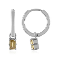 Gelber Zirkon-Silberohrringe