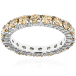 Gelber Zirkon-Silberring