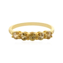 Gelber Zirkon-Silberring