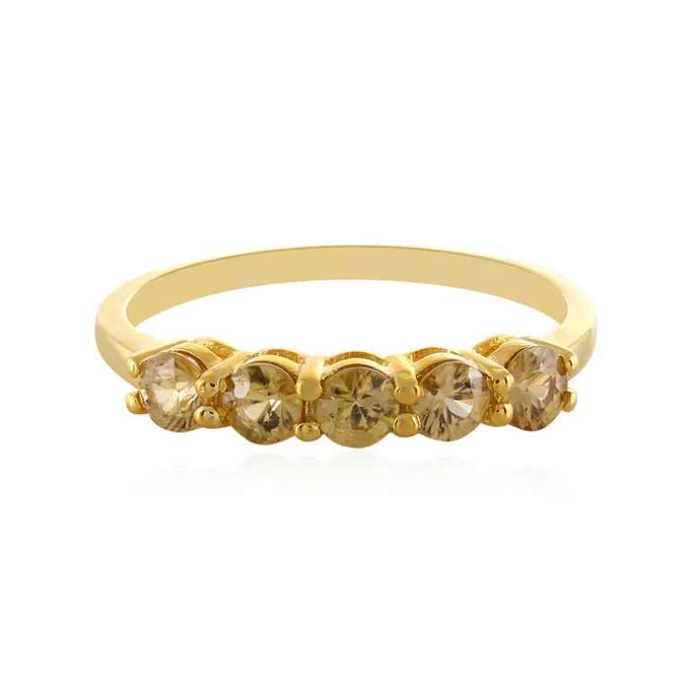 Gelber Zirkon-Silberring