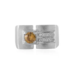 Gelber Zirkon-Silberring