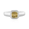 Gelber Zirkon-Silberring